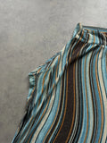 Y2k striped blue top