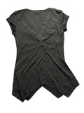 Black Sparkle Asymmetrical Hem Dress Top (M)