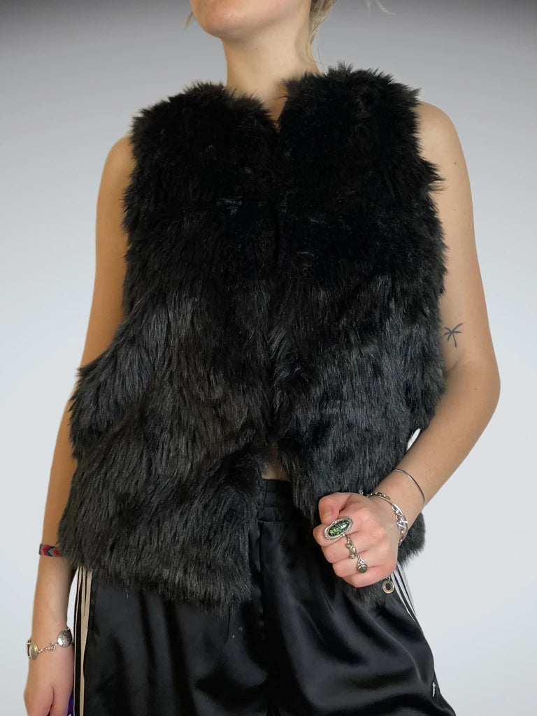 Faux fur vest