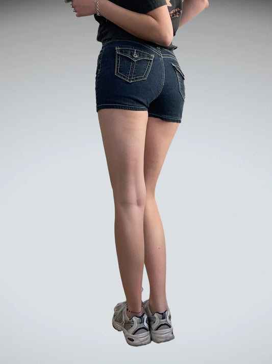 asphalt heat – double stitch denim shorts (XS?)
