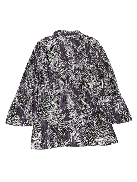 Light Purple Stripe Pattern Dress Top (M)