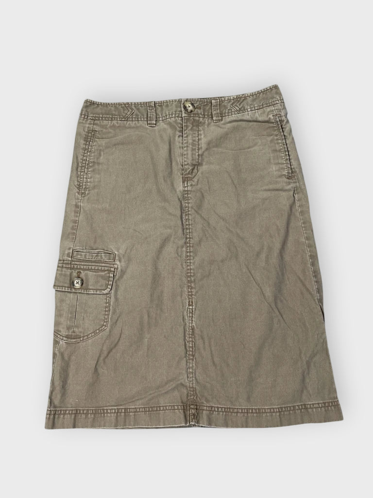 front view, Eddie Bauer Utility Cotton Skirt, vintage Y2K second hand piece