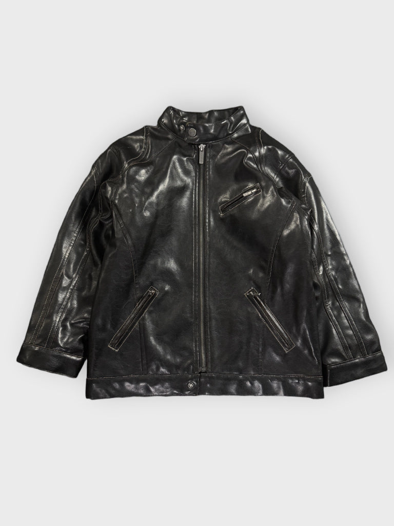 Kenneth Cole Reaction Black Leather Jacket Women (S)