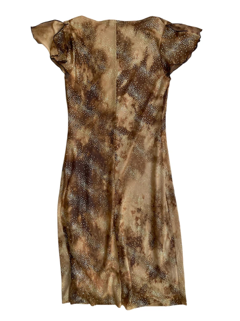liquid dusk – glitter mesh gown (S)
