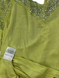 Light Green Satin Beaded Cami Top (XXS)