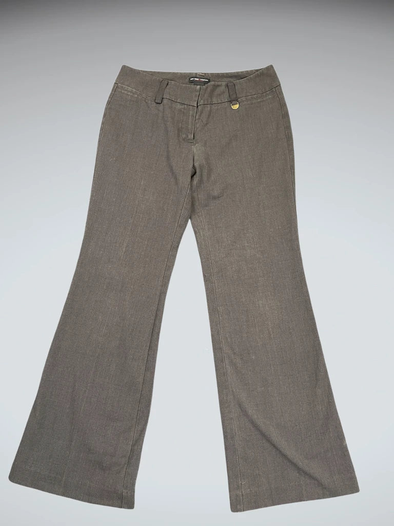 New York & Company Grey Flared Suit Pants (S)