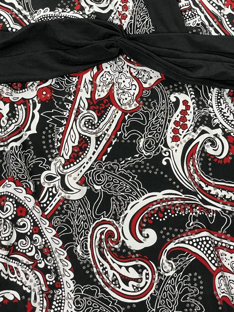 Crimson Noir Paisley Halter Top (L)
