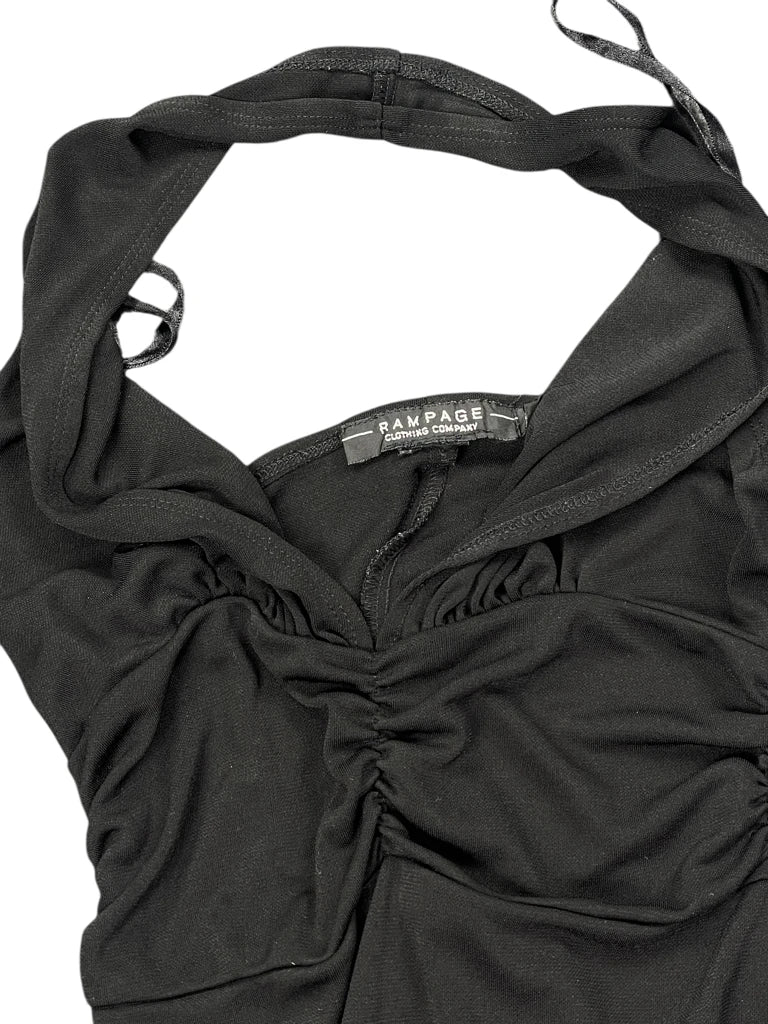 Rampage Black Halter Dress Top (S)
