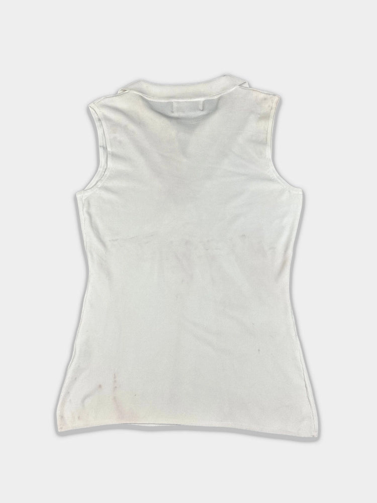 Chic Sleeveless Top with Beaded Accents (M)