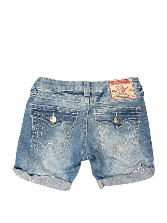 True Religion Light Wash Cutoff Denim Hotpants (S)