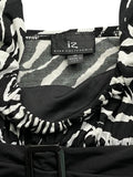 Zebra Print Belted Tunic Top (S)