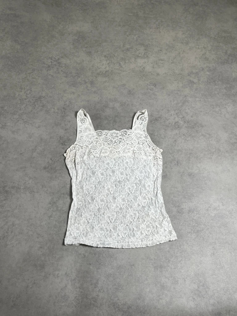 white lace top (M)
