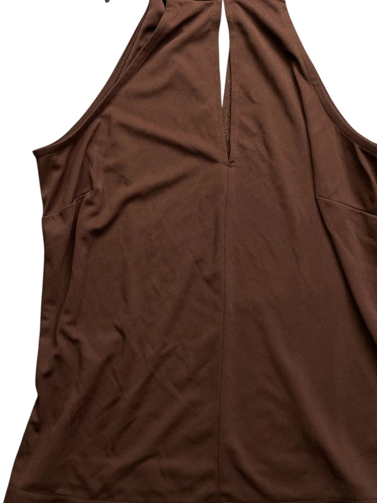 Brown Bow Tie Halter Top (S)