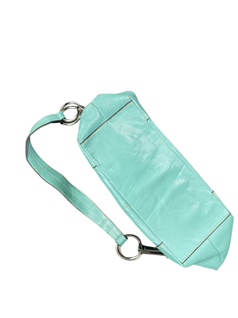 Turquoise Casual Zip Shoulder Bag (ONESIZE)