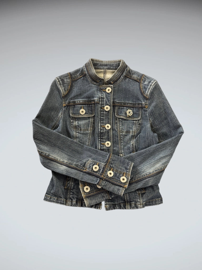 Vintage Blue Denim Jacket Women (S)