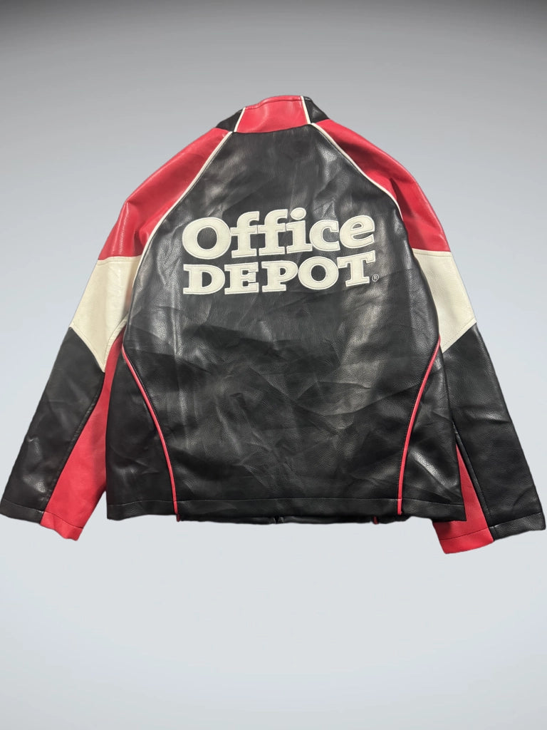 Nascar Red Faux Leather Race Jacket (S)