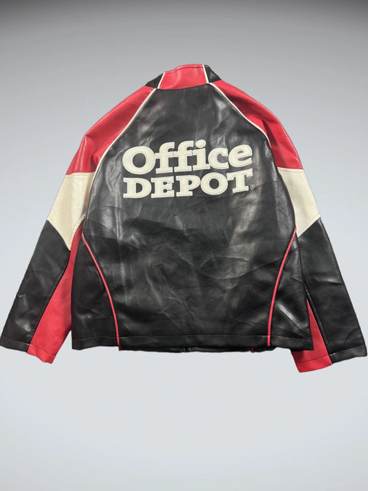 Nascar Red Faux Leather Race Jacket (S)