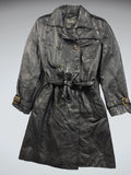Terry Lewis Black Long Leather Coat (XS)