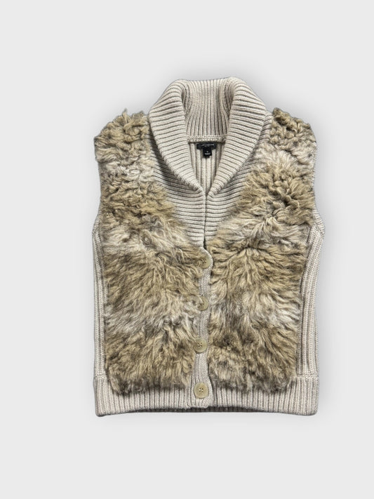 Ann Taylor Beige Acrylic Vintage Vest Women (S)