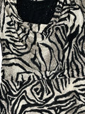 Y2K Zebra Print Cowl-Neck Top (S)