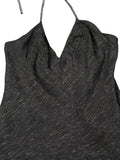 Black Satin Effect Vintage Top (M)