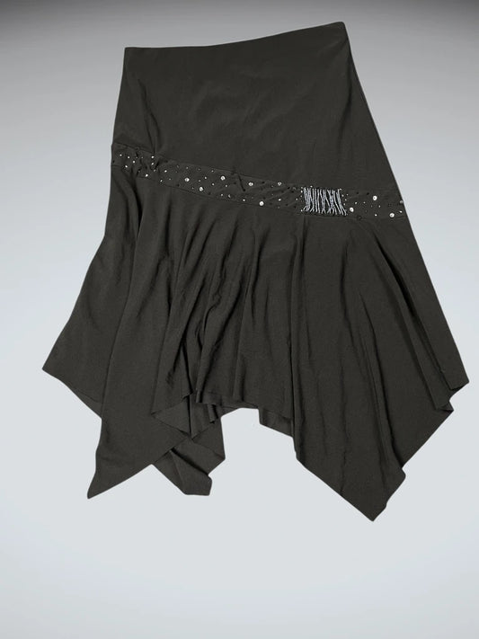 Midnight Sparkle Handkerchief Skirt (XL)