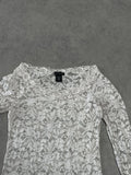 white lace long sleeve top