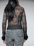 fur lace jacket