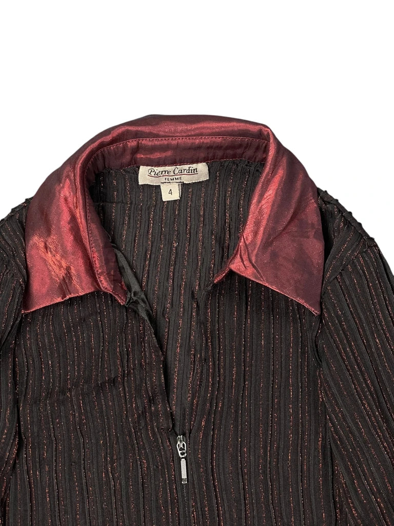 pierre cardin burgundy zip jacket (XS)