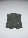 black pinstripe corset vest (S)