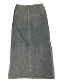 Bubblegum Vintage Faded Denim Maxi Skirt (S)