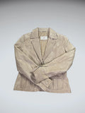 Selections Beige Genuine Leather Blazer Women (M)