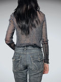 glitter mesh shrug