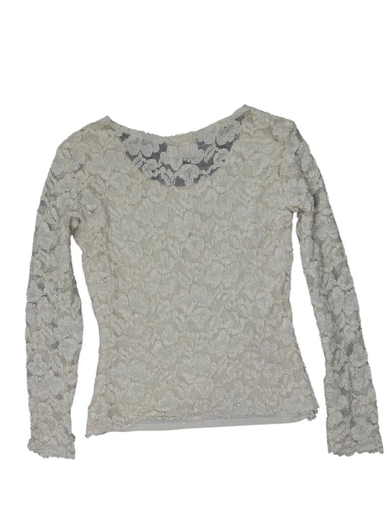 Michi Collection White Elegant Blouse Top (M)