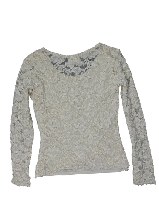 Michi Collection White Elegant Blouse Top (M)