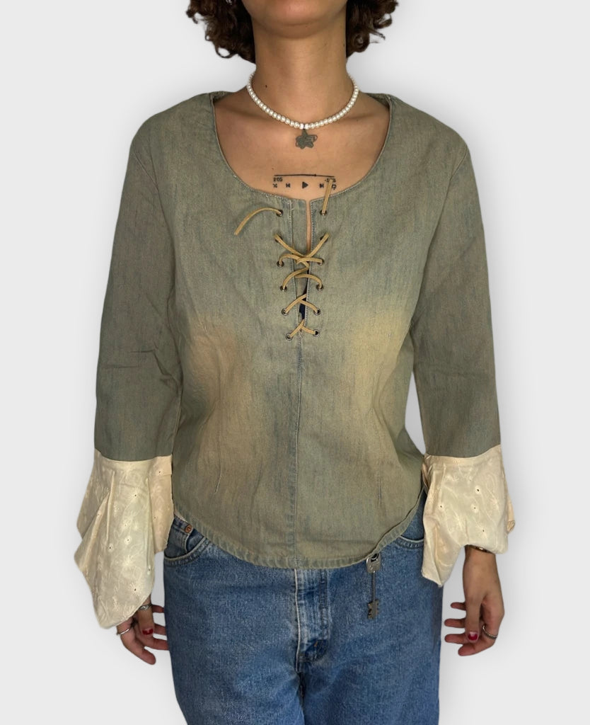 Y2K Flare Sleeves Top (M)
