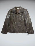 Preston & York Brown Faux Leather Jacket Women (L)