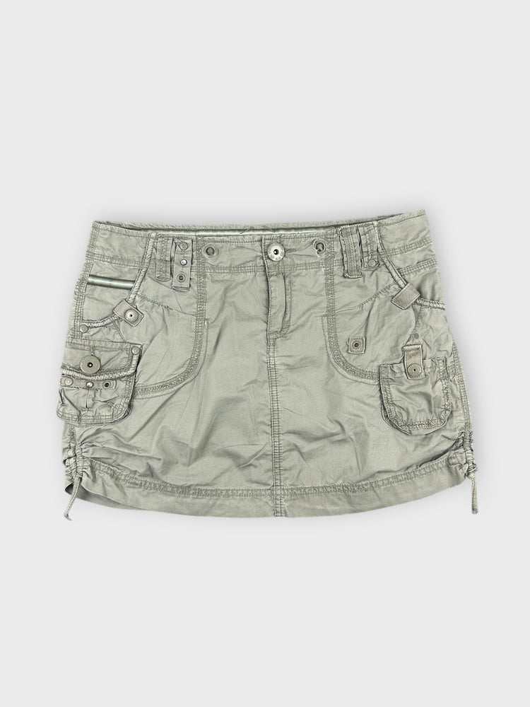 Faded Green Mini Skirt with Pocket Details (W31 / L)