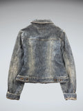 Vintage Blue Denim Zip Jacket Women (M)