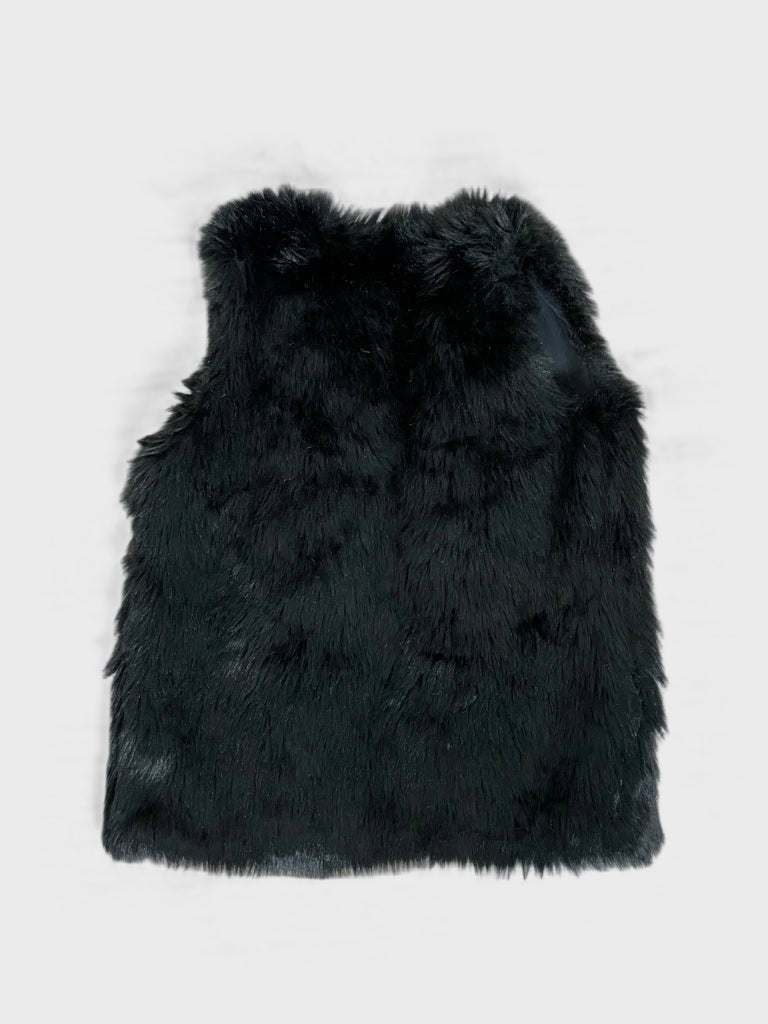 detail view, Wossimo? Faux Fur Vest, vintage Y2K second hand piece, image 4