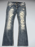 Distressed Flared Denim Jeans (L)