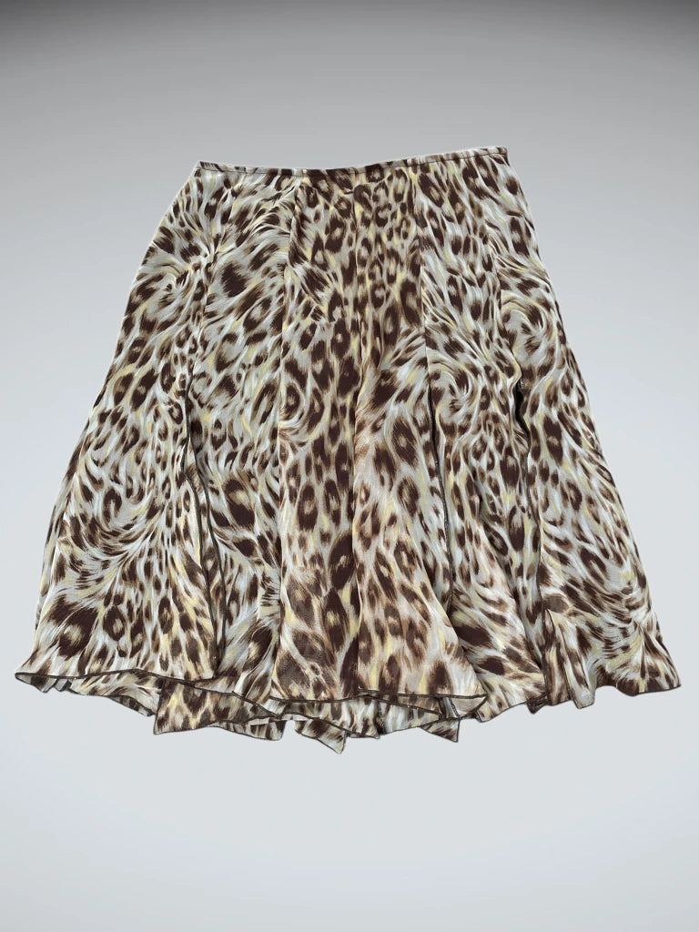 Wild Sands Leopard Midi Skirt (M)