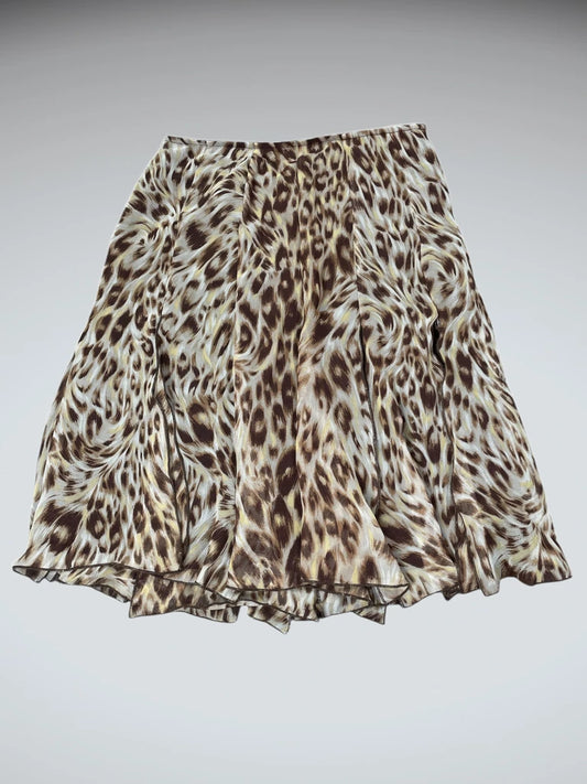 Wild Sands Leopard Midi Skirt (M)