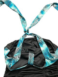 Light Blue Paisley Halter Top (S)