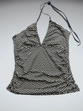 Black White Geometric Halter Top (S)