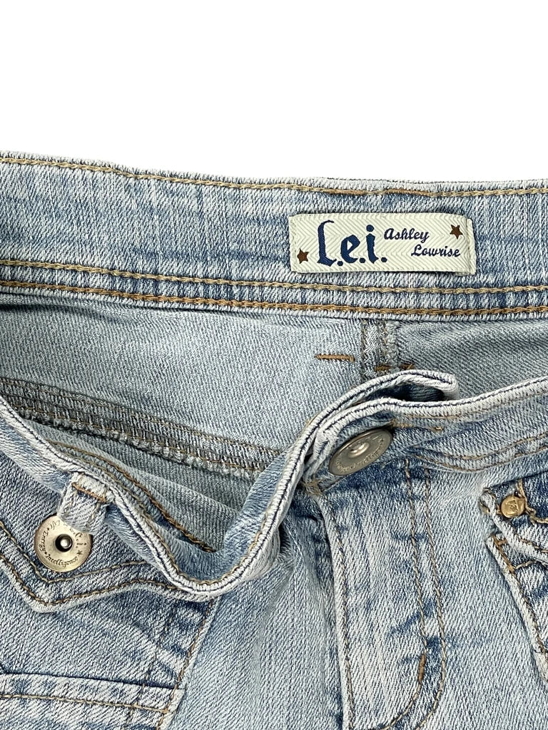LEI Light Wash Vintage Denim Hotpants (S)