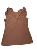 Brown Ruffle Detail Blouse (M)