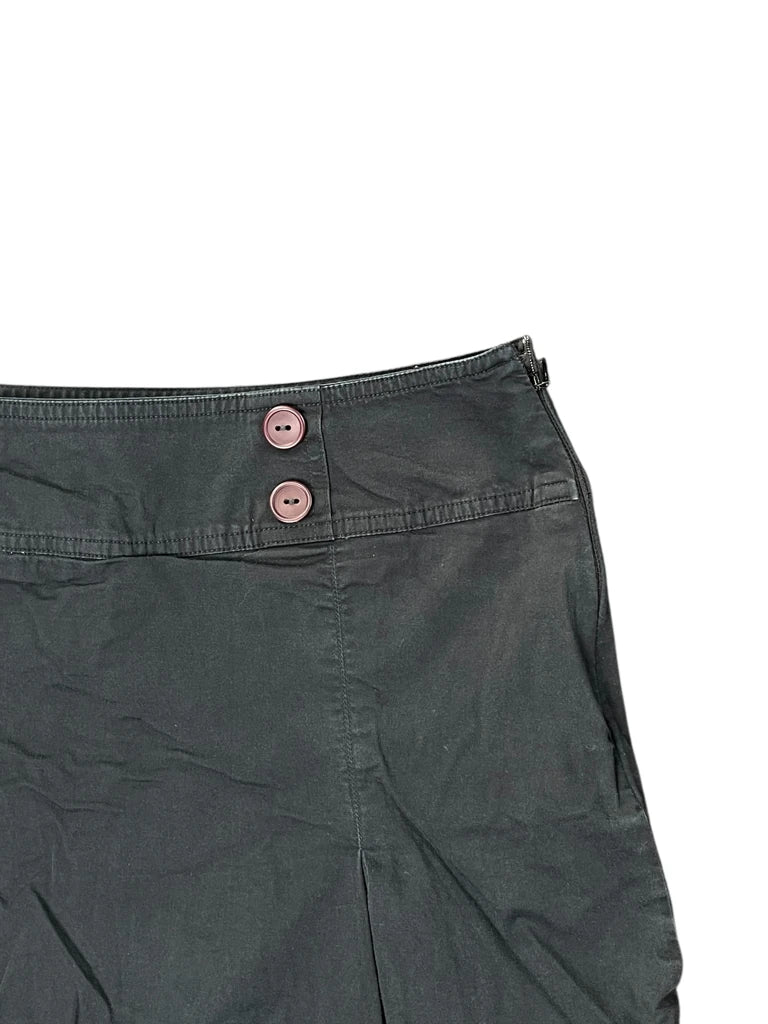 St. Johns Bay Dark Chino Skirt with Button Detail (M)