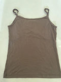 Brown Lace Detail Camisole Top (M)