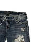 Distressed Flared Denim Jeans (L)